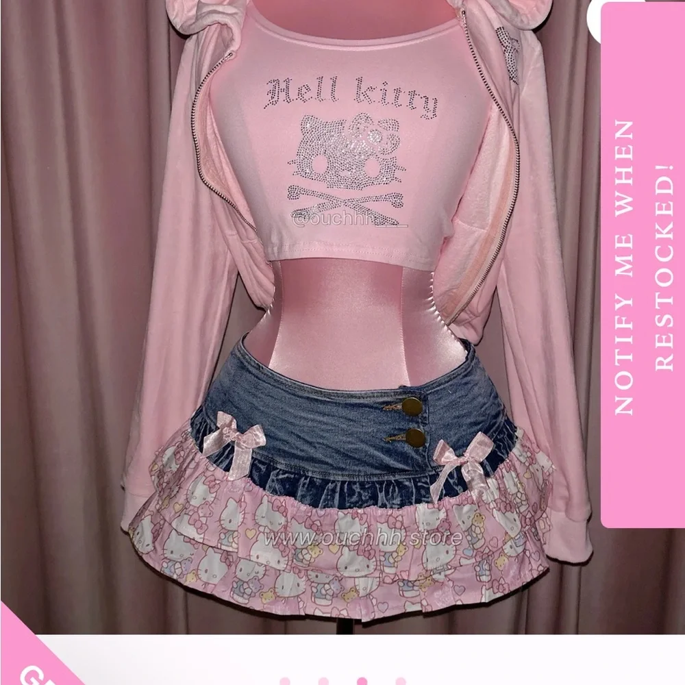 Denim and Pink Patterned Kids Diaper Cover
